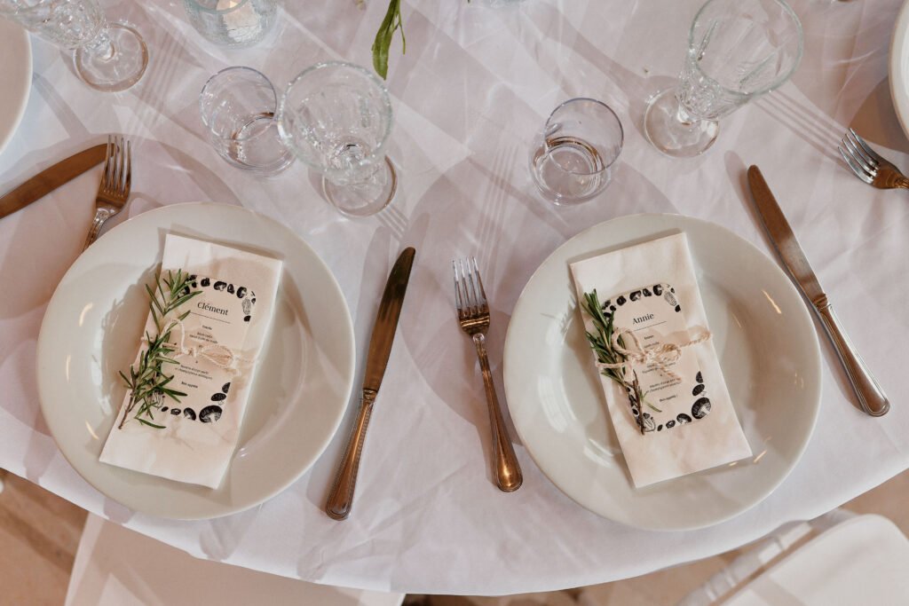 Mariage au château Saint Philippe Meudon_art de la table_Duo Azul