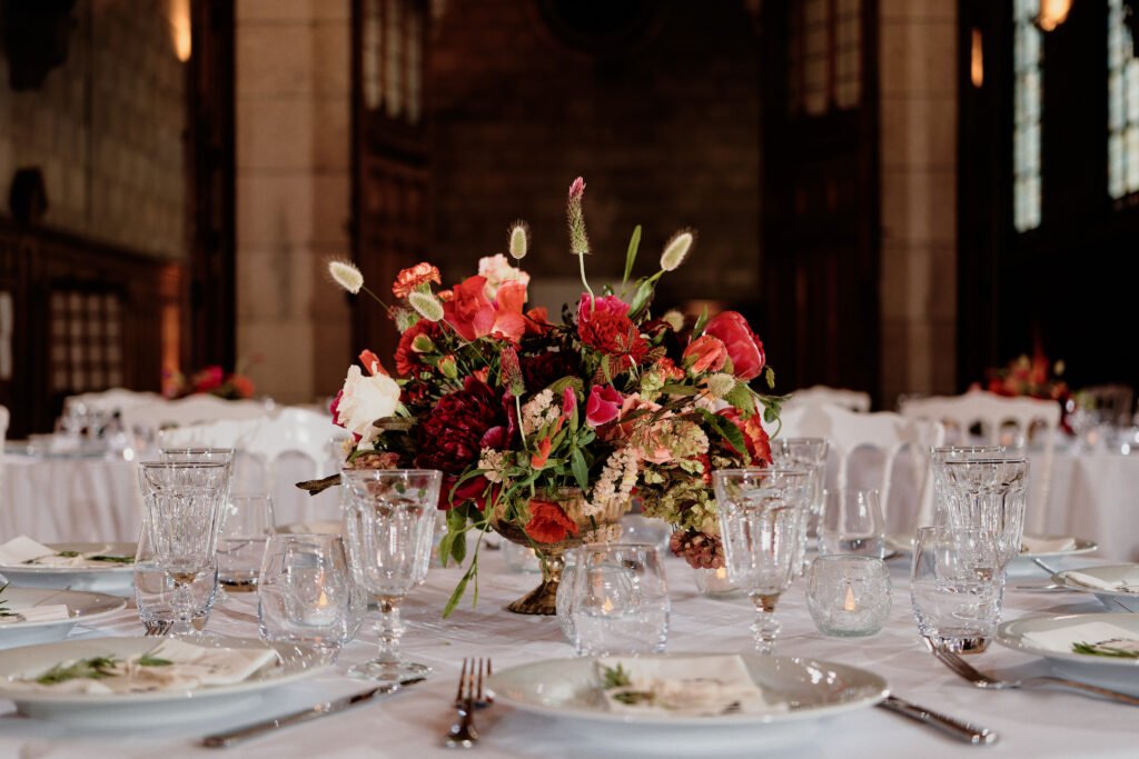 Mariage au château Saint Philippe Meudon_centre de table_Duo Azul
