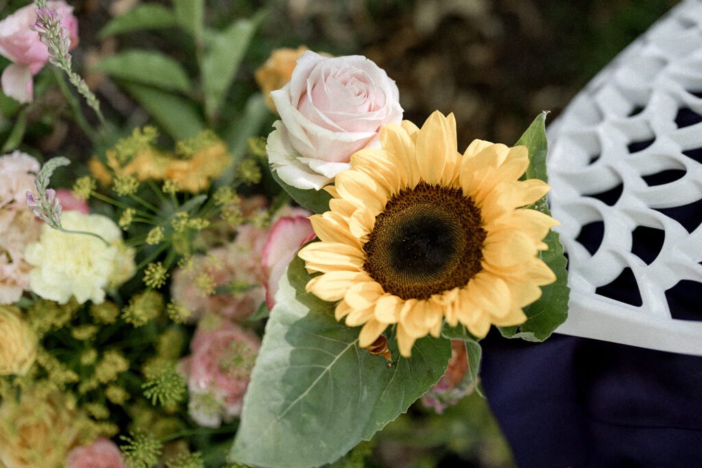 Tournesol pour la décoration florale d'un mariage
