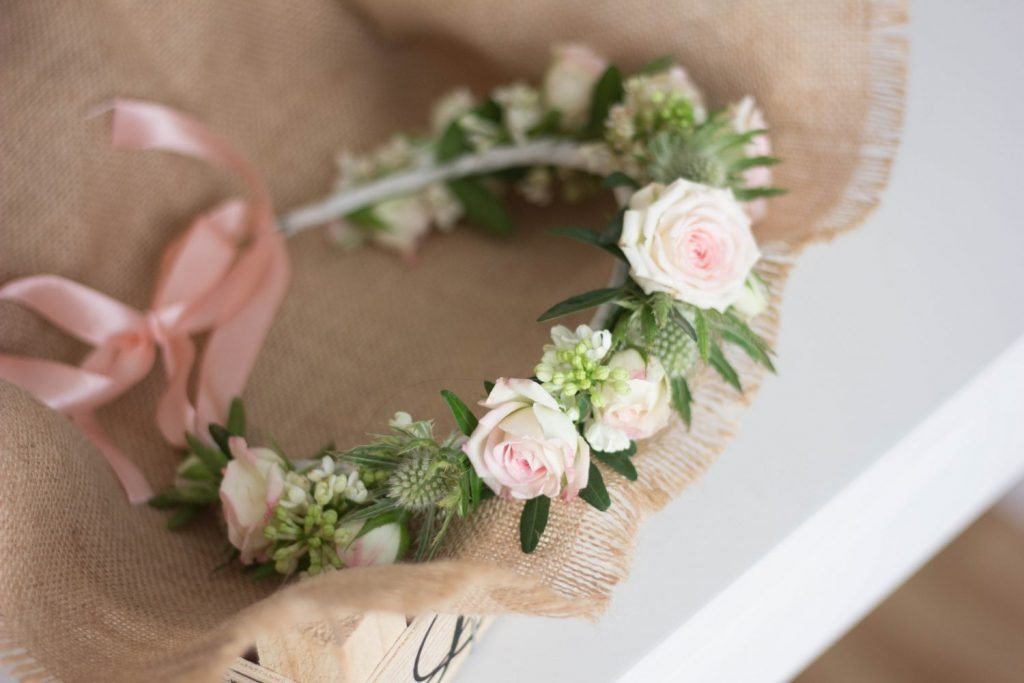 Le Jardin d'Audrey - wedding soft pink flower crown