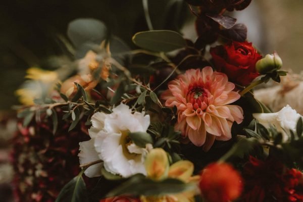 Dahlias and other wedding flowers